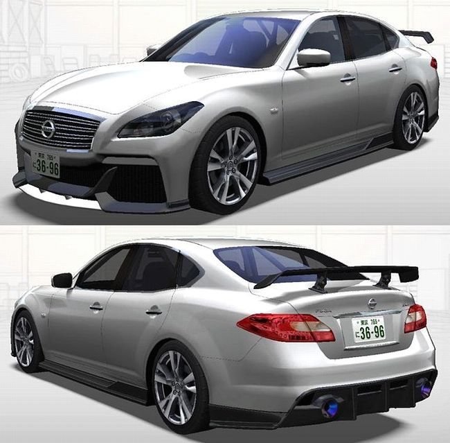 フーガ Y51 後期 カーボンリップスポイラー （日産 フーガ
